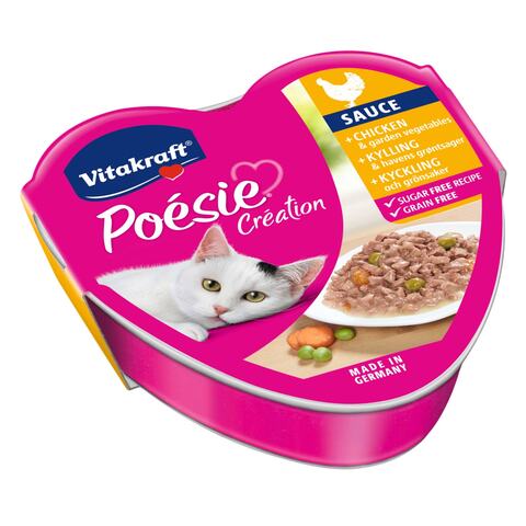 Vitakraft Poesie Chicken And Garden Vegetable Cat Food 85g