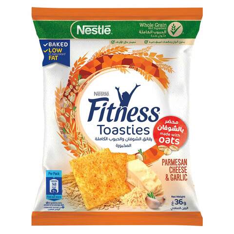 Nestle Fitness Toasties Parmesan Cheese And Garlic Oats 36g