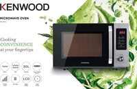 Kenwood 30L Microwave Oven With Grill, Digital Display, 5 Power Levels, Defrost Function, Stainless Steel, Auto Menu, 95 Minutes Timer, Clock Function 1000W Mwm30.000Bk, Black/Silver
