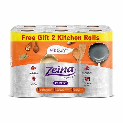 Zeina Kitchen Towel - 6 Roll