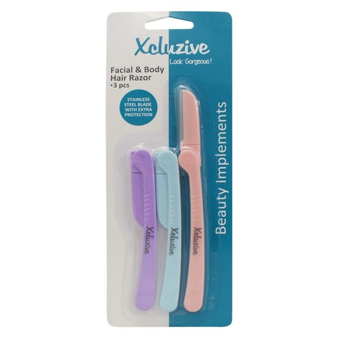 Xcluzive Facial And Body Hair Razor Multicolour 3 PCS