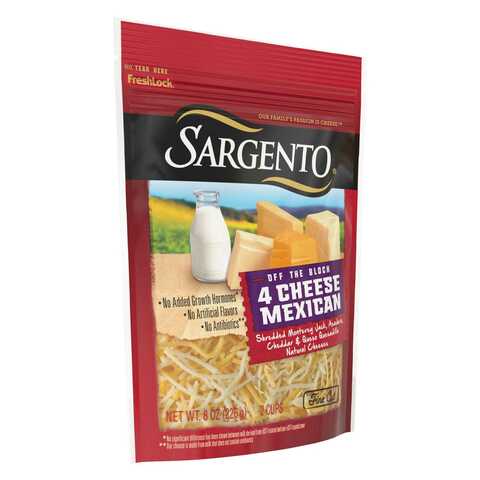 Sargento Natural 4 Cheese Mexican Fine Cut Cheese 226g
