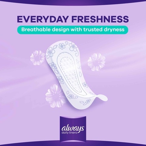 Always Daily Liners Comfort Protect Pantyliners With Fresh Scent Normal 20 Count