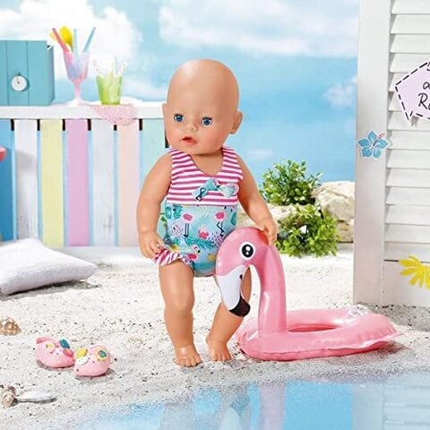 Baby Born Holiday Swim Fun Toy Set For 43 Cm Doll - Easy For Small Hands, Creative Play Promotes Empathy &amp; Social Skills, For Toddlers 3 Years &amp; Up - Includes Swimsuit &amp; More