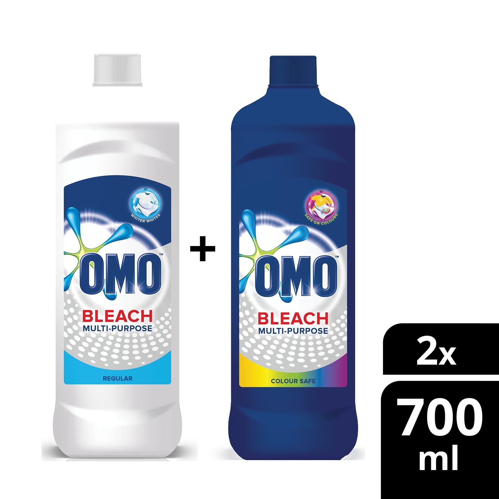 Buy OMO Regular Multi Purpose Bleach 700ml + OMO Colour Multi Purpose  Bleach 700ml (Pack of 9) Online - Carrefour Kenya