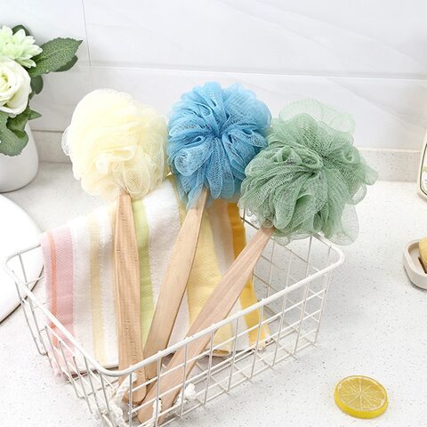 Buy Lavish Long Handle Bath Brush Exfoliating Body Brush Shower Loofah Random Color 1 Unit Only in UAE