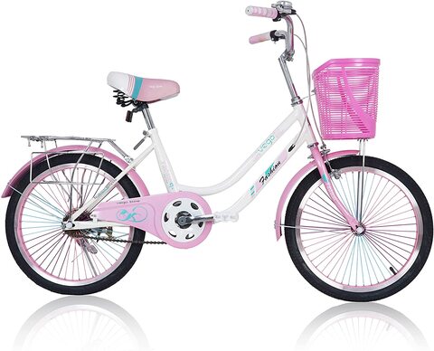 Vego Fashion City Bike - White-Pink, 20 Inch