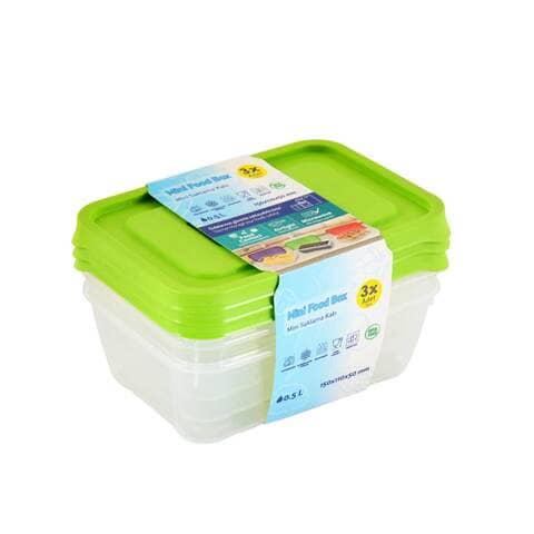 Ucsan Mini Food Box Rectan 3 Pieces