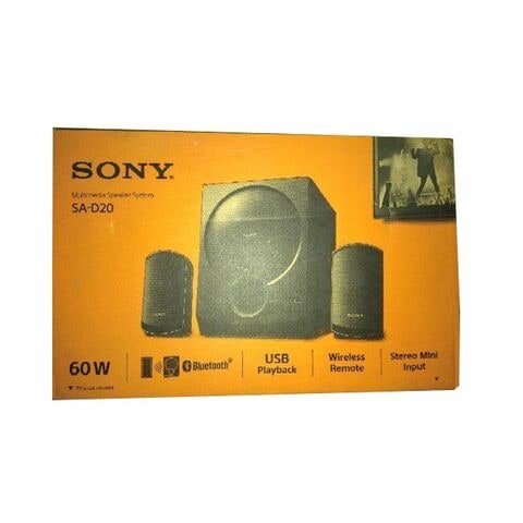 Sony SA-D20 Home Theatre Satellite Speakers With Bluetooth 2. 1 Channel 60W Black