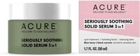Acure Seriously Soothing Solid Serum 3 In 1, 100% Vegan, For Dry To Sensitive Skin, Blue Tansy &amp; Black Currant, Multi-Functional - Spot Treatment, Hydrating Facial &amp; Cleansing Balm, White, 1.7 Fl Oz