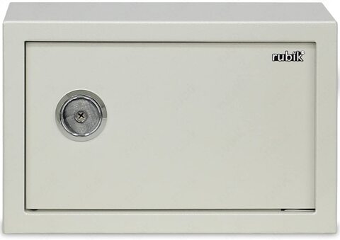 Rubik Key Operated Safe Box For Home Office Cash Passport Jewelry Security, RB20K, (20X31X20Cm) White