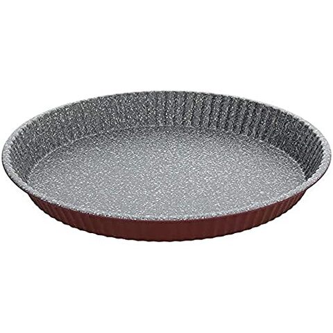 Generic Tognana Porcellane W444426Ggbo Oven Round Carbon Steel Cake Baking Tray, Oven, Round, Grey, Red, Carbon Steel, Enamel