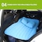 Generic-Multifunctional Car Flocking Air Mattress Undulating Style Inflatable Bed Back Seat Cushions for Travel Camping