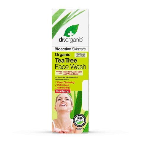 Dr. Organic Bioactive Skincare Organic Tea Tree Face Wash White 200ml