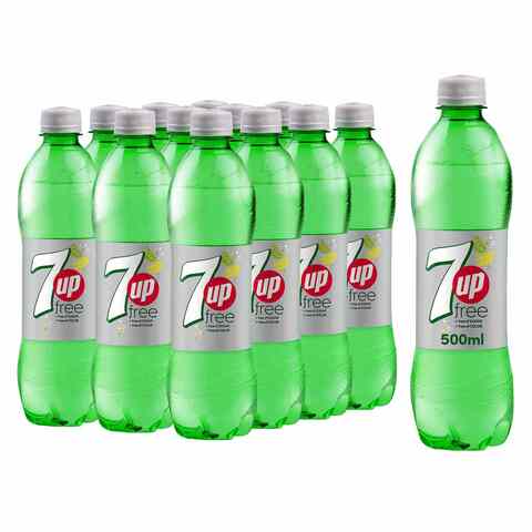 7 Up Free Carbonated Soft Drink 500ml Pack of 12