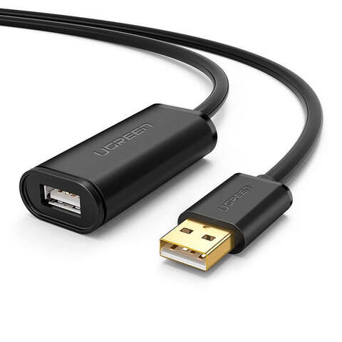 Active USB 2.0 extension cable, 10 m, black (UAE-01-10M)