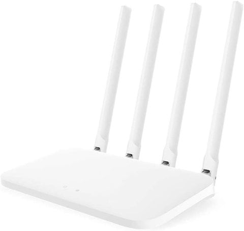 Xiaomi - Mi WIFI Router 4C Roteador APP Control 64MB RAM 802.11 b/g/n 2.4G 300Mbps 4 Antennas Wireless Routers Repeater for Home Mi Wifi App, Android and iOS Compatible White