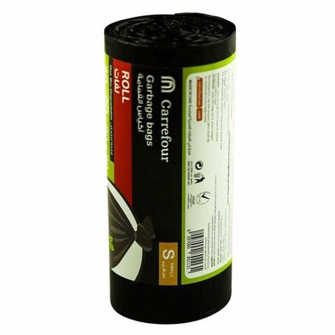 Carrefour 30 Gallon Bio-Degradable Garbage Bag S Black Pack of 20
