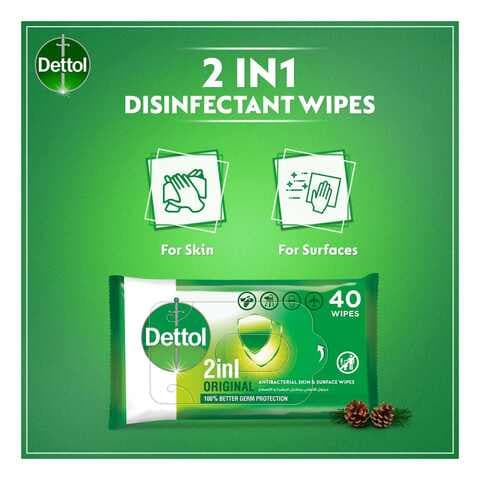 Dettol Original Antibacterial Skin 40 Wipes