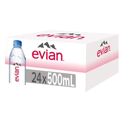 Evian Natural Mineral Water, 500ml (Pack of 6) 