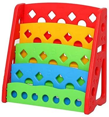 Idealt - Kids Book Rack Multi-Colored Book Shelf Children Book Organizer For Book Storage Display Holder Bookcase