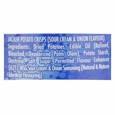 Jacker Sour Cream And Onion Potato Chips 160g