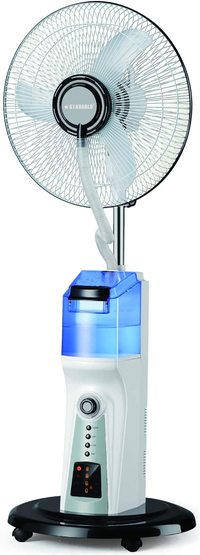 Stargold Rechargeable Oscillating Water Mist Fan With Remote Control Over 8M, 16 Inches Instant Cooling Fan, 100% Copper Motor, Heavy Duty Cool Mist Humidifier, Stargold Product