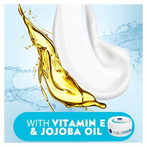 Nivea Soft Moisturizing Cream With Jojoba Oil &amp; Vitamin E - 200 ml