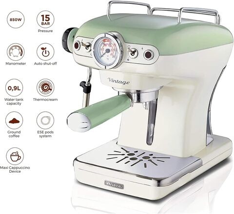 Ariete macchina da caffe` espresso 138913 polvere + cialde, cappuccinatore,  beige – Emarketworld – Shopping online