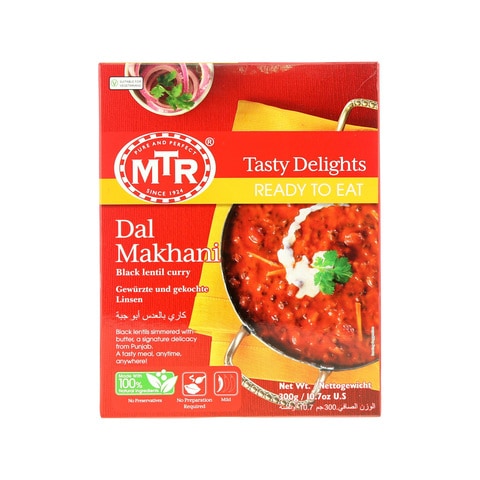 MTR Tasty Delights Ready To Eat Dal Makhani Black Lentil Curry 300g