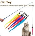 اشتري Generic Cat Scratcher Feather Cat Toys And 5 Replacement Feather Pet Toys في الامارات