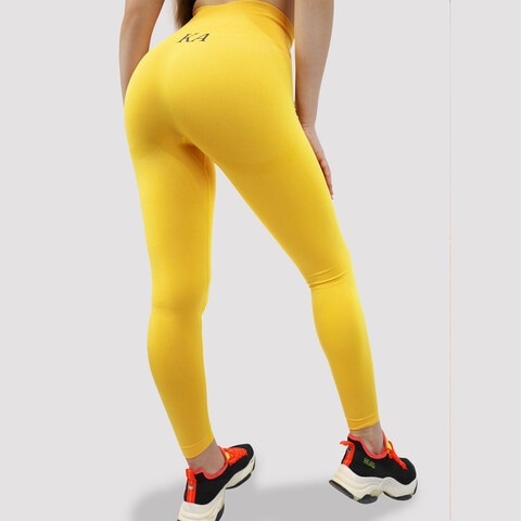 Buy Kidwala Women's Pastel Leggings, Smile Contour Seamless legging  Activewear Workout Gym Yoga Outfit for Women (Medium, Yellow) Online - Shop  on Carrefour UAE
