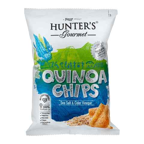 Hunters Gourmet Sea Salt and Cider Vinegar Quinoa Chips 75g