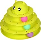 Buy Mumoo Bear Cat Toy Roller Cat Toys 3 Level Towers Tracks Roller Interactive Kitten Fun Mental Physical Exercise Puzzle Toys, Green in UAE