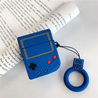 Ozone - Case for Apple AirPod 3D Game Boy Series Protective Cover with Silicone Keychain Holder For Airpods 2/1 - Blue