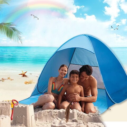 Buy Beach Tent Pop Up Beach Shade UPF 50 Anti UV Automatic Sun