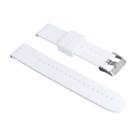 Generic-White 22mm Silicone Watch Strap Quick Release Watch Band with Buckle Soft Breathable Watchband Wristband Compatible with 22mm Traditional/Smart Watch