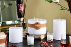 اشتري Pan Emirates Home Furnishings Unscented Pillar Candle White D15Xh10cm في الامارات