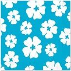 Buy Beistle Hibiscus Luncheon Napkins, Turquoise White in UAE