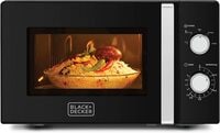 Black+Decker 20L Microwave Oven with Defrost Function , Black - MZ2010P-B5, 2 Years Warranty