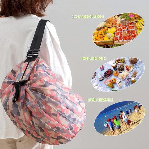 Reusable Bag Shopping Bag Tote Folding Pouch Handbags Picnic Bag