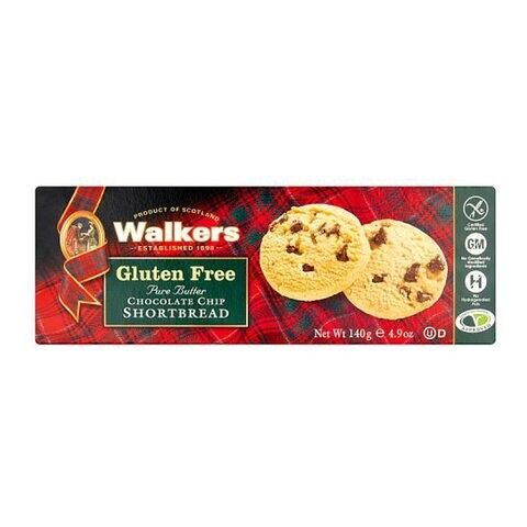 Walkers GF Pure Butter Chocolate Chips Shortbread 140g