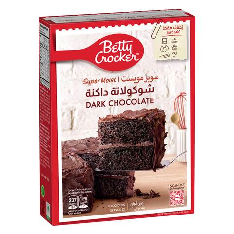 Buy Betty Crocker Super Moist Dark Chocolate 500g in Saudi Arabia