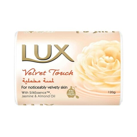 LUX Velvet Touch Jasmine And Almond Oil Soap Bar White 120g Pack of 6