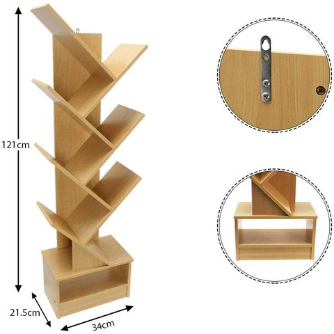 Yatai 7-Tier Tree Design Wooden Shelf