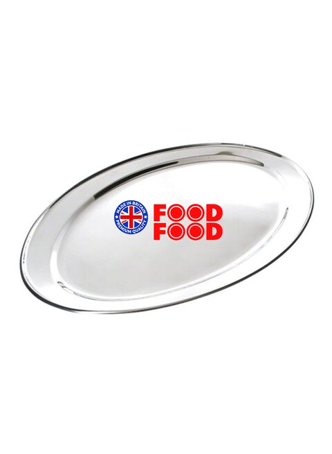 Generic Stainless Steel Oval Tray Silver 60cm