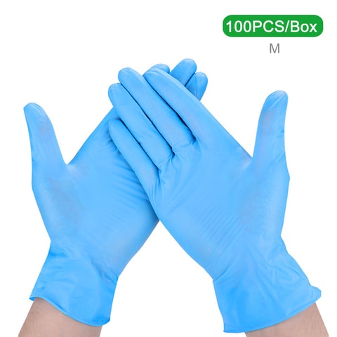 Disposable Nitrile Gloves Powder Latex Free Blue Colour Craft Supplies & Tools 