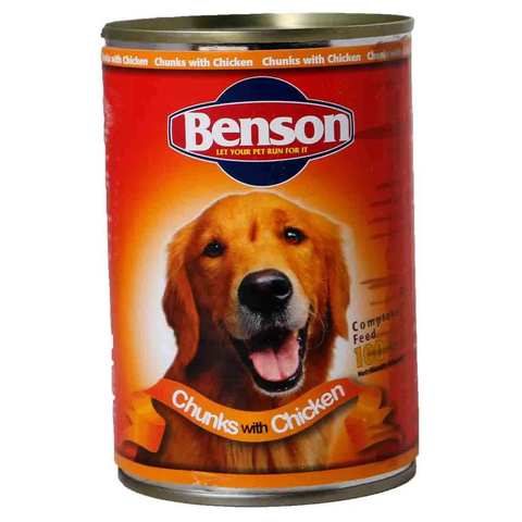 بينسون طعام كلاب قطع غذاء رطبة بالدجاج 400 غرام