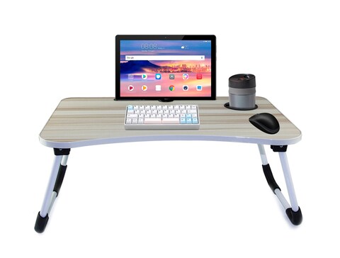 Laptop on store the table