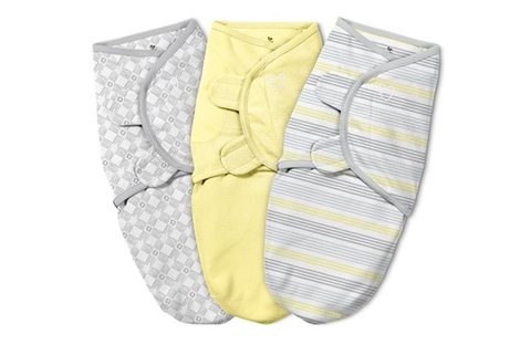 Buy Summer Infant  SwaddleMe Original Swaddle From 0 - 3 Months , Yellow Stripe (3PK) in UAE